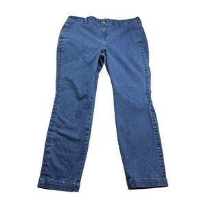 NYDJ Not Your Daughter's Jeans Womens Ami Skinny Polka Dot Jeans Size 14